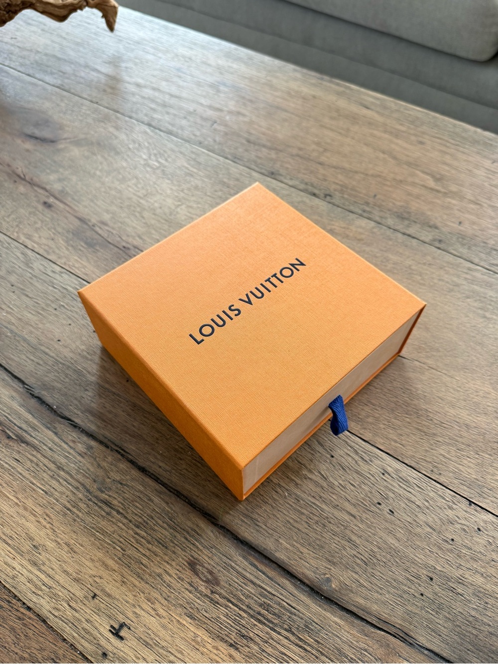 Louis Vuitton Orange Box with Blue Pull Tab